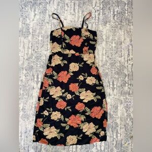 Floral Dress with Button Detail